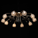 Żyrandol Amelia złoty, kryształki, szklane klosze MW-LIGHT Flora 294016510