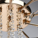 Żyrandol Amelia złoty, kryształki, szklane klosze MW-LIGHT Flora 294016510