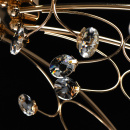 Żyrandol Amelia złoty, kryształki, szklane klosze MW-LIGHT Flora 294016510