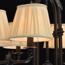 Żyrandol antyczny styl, kuty metal, beżowe abażury Victoria CHIARO Country 401010908