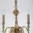 Żyrandol art-deco kolorowe kryształy, mosiądz Consuelo MW-LIGHT Classic 614012806