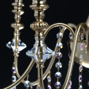 Żyrandol art-deco kolorowe kryształy, mosiądz Consuelo MW-LIGHT Classic 614012806