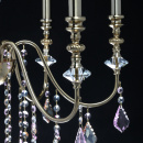 Żyrandol art-deco kolorowe kryształy, mosiądz Consuelo MW-LIGHT Classic 614012806