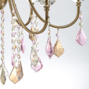 Żyrandol art-deco kolorowe kryształy, mosiądz Consuelo MW-LIGHT Classic 614012806