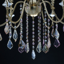 Żyrandol art-deco kolorowe kryształy, mosiądz Consuelo MW-LIGHT Classic 614012806