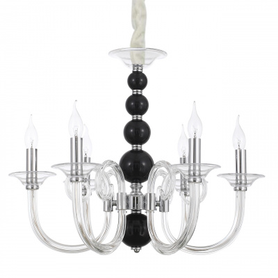 Żyrandol art deco, szklane ramiona, 6 żarówek, Ella MW-LIGHT Elegance 483014106