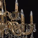 Żyrandol bardzo duży na 18 żarówek, mosiądz, topaz CHIARO Classic 491010918