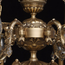 Żyrandol bardzo duży na 18 żarówek, mosiądz, topaz CHIARO Classic 491010918