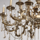 Żyrandol bardzo duży na 18 żarówek, mosiądz, topaz CHIARO Classic 491010918