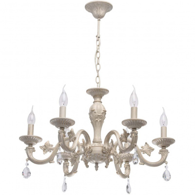 Żyrandol beżowo-złoty stylizowany retro MW-LIGHT Classic 371013606