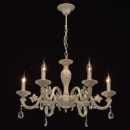 Żyrandol beżowo-złoty stylizowany retro MW-LIGHT Classic 371013606