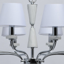Żyrandol białe klosze, chrom, marmurowe ozdobniki Vitalina MW-LIGHT Elegance 448014308