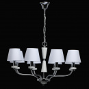 Żyrandol białe klosze, chrom, marmurowe ozdobniki Vitalina MW-LIGHT Elegance 448014308
