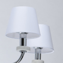 Żyrandol białe klosze, chrom, marmurowe ozdobniki Vitalina MW-LIGHT Elegance 448014308