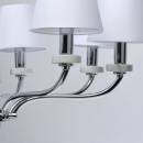 Żyrandol białe klosze, chrom, marmurowe ozdobniki Vitalina MW-LIGHT Elegance 448014308