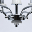 Żyrandol białe klosze, chrom, marmurowe ozdobniki Vitalina MW-LIGHT Elegance 448014308