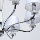Żyrandol białe klosze, chrom, marmurowe ozdobniki Vitalina MW-LIGHT Elegance 448014308