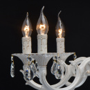 Żyrandol biało-złoty do dużego pokoju Aurora MW-LIGHT Classic 371015008