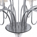 Żyrandol chromowany z 12 białymi abażurami Florero Maytoni MOD078PL-12CH