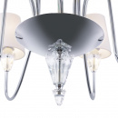 Żyrandol chromowany z 12 białymi abażurami Florero Maytoni MOD078PL-12CH