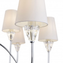 Żyrandol chromowany z 12 białymi abażurami Florero Maytoni MOD078PL-12CH