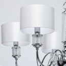 Żyrandol chromowany z białymi kloszami Ontario MW-LIGHT Elegance 692011205