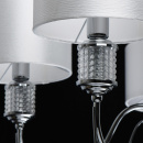 Żyrandol chromowany z białymi kloszami Ontario MW-LIGHT Elegance 692011205