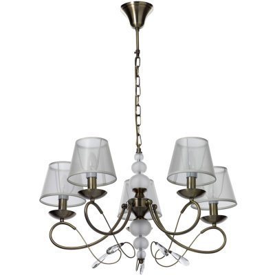 Żyrandol cienkimi ramionami i beżowymi kloszami Federica MW-LIGHT Elegance 684012305