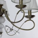 Żyrandol cienkimi ramionami i beżowymi kloszami Federica MW-LIGHT Elegance 684012305