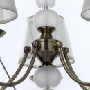 Żyrandol cienkimi ramionami i beżowymi kloszami Federica MW-LIGHT Elegance 684012305