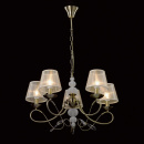 Żyrandol cienkimi ramionami i beżowymi kloszami Federica MW-LIGHT Elegance 684012305