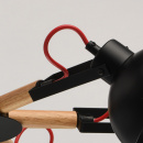 Żyrandol czarne klosze i drewno MW-Light Megapolis 693010706