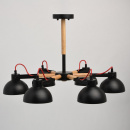 Żyrandol czarne klosze i drewno MW-Light Megapolis 693010706