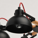 Żyrandol czarne klosze i drewno MW-Light Megapolis 693010706