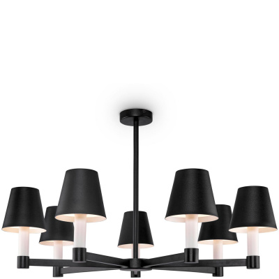 Żyrandol czarne klosze metalowe Tet-a-tet Maytoni Modern MOD104PL-07B