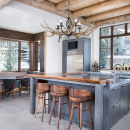 Żyrandol do domku myśliwskiego, leśniczówki, poroże Vitaluce VE1491/5