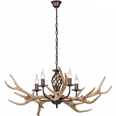 Żyrandol do domku myśliwskiego, leśniczówki, poroże Vitaluce VE1491/5