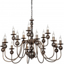 Żyrandol duży klasyczny na 15 żarówek - Art Deco Vitaluce VE1847-7/15