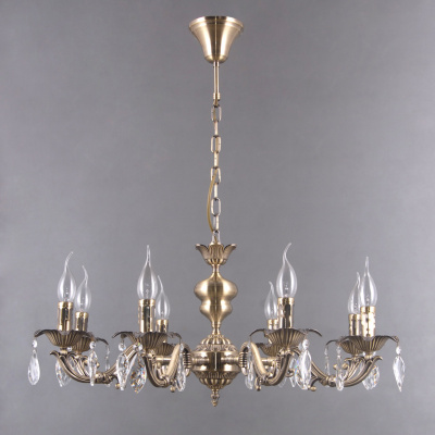 Żyrandol duży, mosiężny, świecznikowe podstawy żarówek Aurora MW-LIGHT Classic 371016408