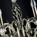 Żyrandol duży na 10 żarówek, kryształowe dodatki Grace Maytoni Classic RC247-PL-10-R