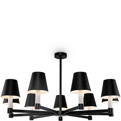 Żyrandol duży, nowoczesny - czarne klosze Tet-a-tet Maytoni Modern MOD104PL-09B