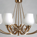 Żyrandol duży Palermo w kolorze miedzi, białe klosze MW-LIGHT Elegance 386017908