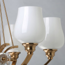 Żyrandol duży Palermo w kolorze miedzi, białe klosze MW-LIGHT Elegance 386017908