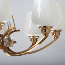 Żyrandol duży Palermo w kolorze miedzi, białe klosze MW-LIGHT Elegance 386017908