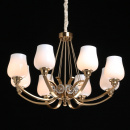 Żyrandol duży Palermo w kolorze miedzi, białe klosze MW-LIGHT Elegance 386017908