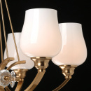 Żyrandol duży Palermo w kolorze miedzi, białe klosze MW-LIGHT Elegance 386017908