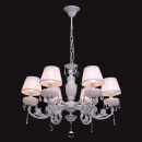 Żyrandol duży wiszący z abażurami sześcioramienny MW-LIGHT Elegance 482011006