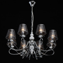 Żyrandol duży, zakręcone ramiona, grafitowe klosze Federica MW-LIGHT Elegance 684012108
