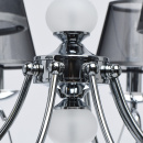 Żyrandol duży, zakręcone ramiona, grafitowe klosze Federica MW-LIGHT Elegance 684012108