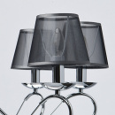 Żyrandol duży, zakręcone ramiona, grafitowe klosze Federica MW-LIGHT Elegance 684012108